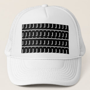 Gorra De Camionero Monograma Letra inicial J, Elegir color de fondo