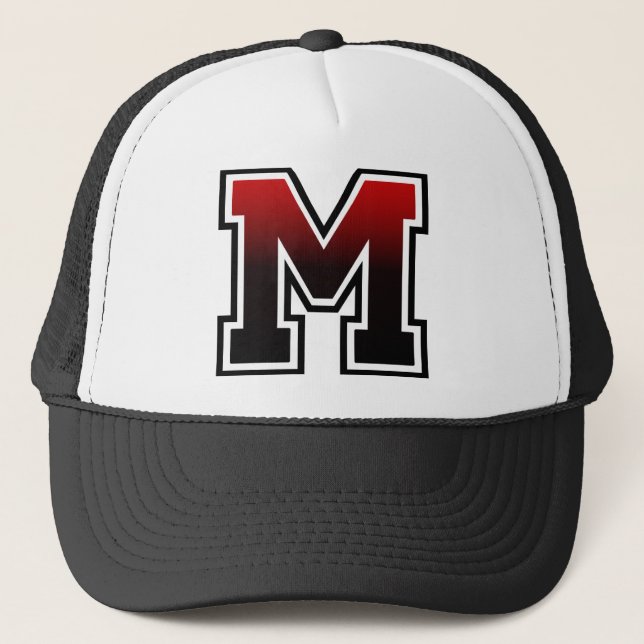 Gorra De Camionero Monograma "M" inicial (Anverso)