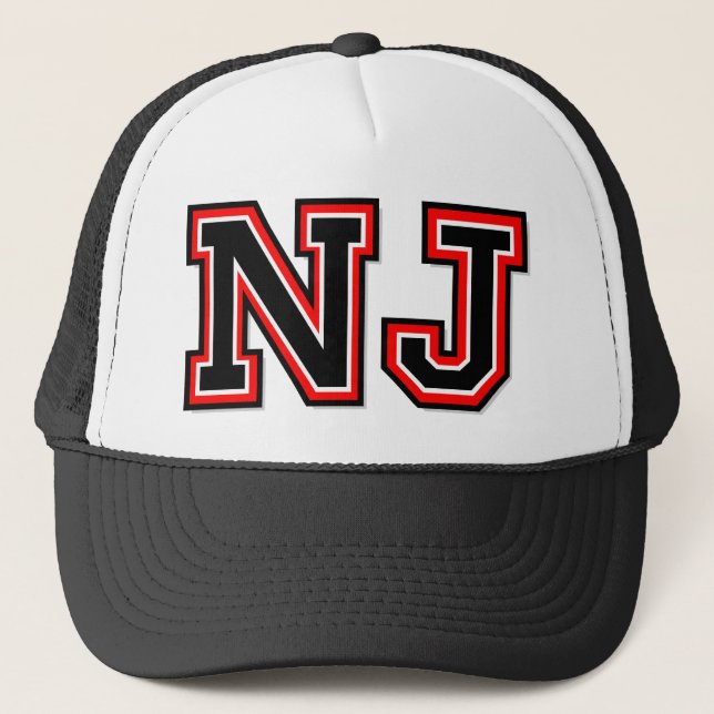 Gorra De Camionero Monograma 'NJ' (Anverso)