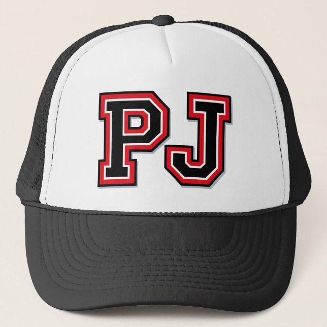 Gorra De Camionero Monograma 'PJ' (Anverso)