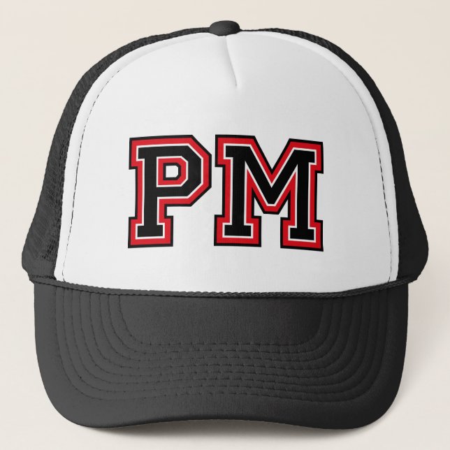 Gorra De Camionero Monograma 'PM' (Anverso)