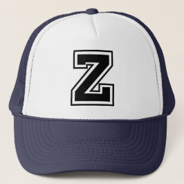 Gorra De Camionero Monograma retro clásico "Z"