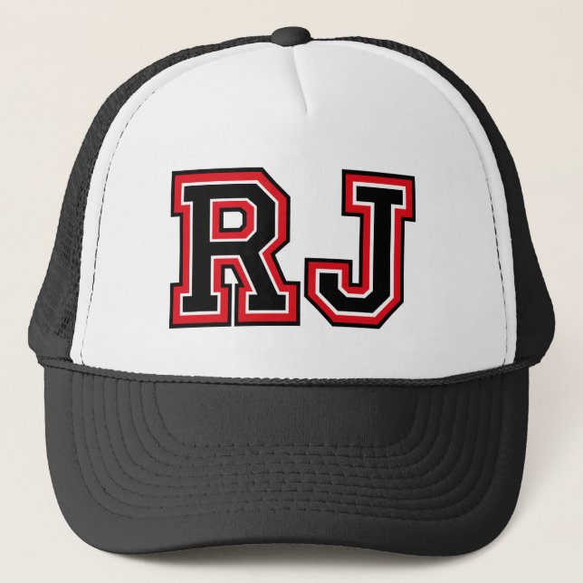 Gorra De Camionero Monograma 'RJ' (Anverso)