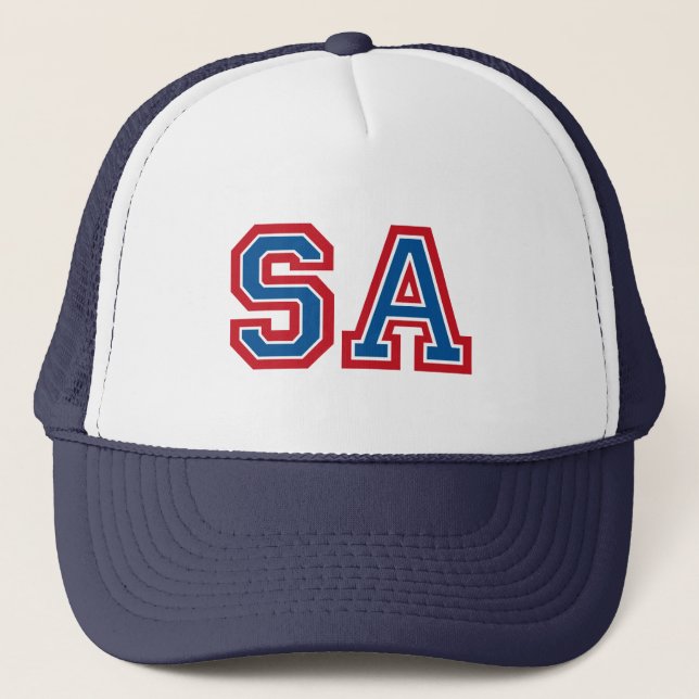 Gorra De Camionero Monograma "SA " (Anverso)