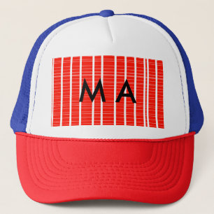 Gorra De Camionero Monograma simple añada su letra de nombre man mini