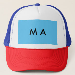 Gorra De Camionero Monograma simple añade tu letra nombre hombre mini