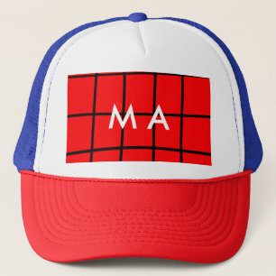 Gorra De Camionero Monograma simple añade tu letra nombre hombre mini