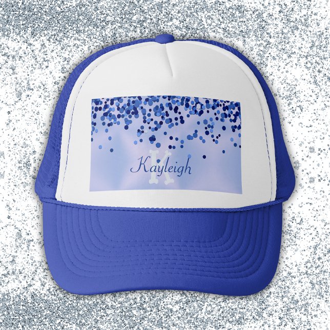 Gorra De Camionero Monograma simple cepillado azul Metalizado y Purpu (Subido por el creador)