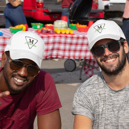 Gorra De Camionero Monograma Verde Personalizado/Nombre Clubes de Gol