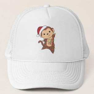 Gorra De Camionero Monos Navidades Nieve animales de invierno monos