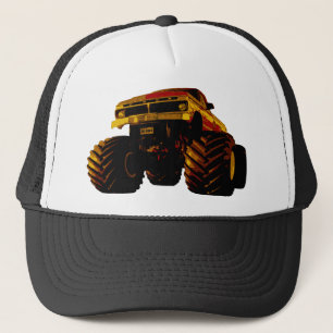 Gorra De Camionero Monster truck anaranjado