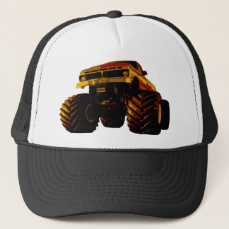 Gorra De Camionero Monster truck anaranjado