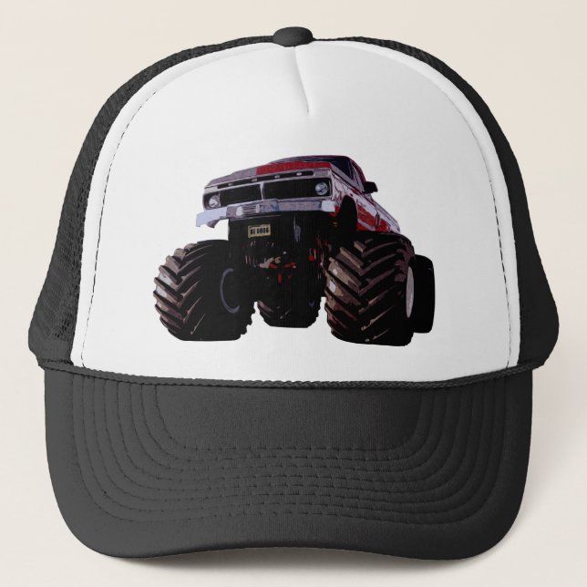 Gorra De Camionero Monster truck púrpura (Anverso)