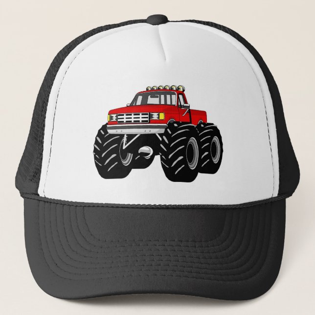 GORRA DE CAMIONERO MONSTER TRUCK ROJO (Anverso)