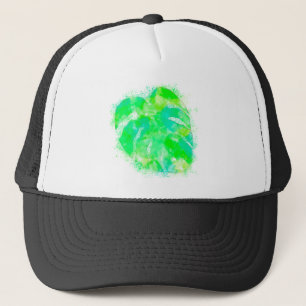 Gorra De Camionero Monstera Watercolor