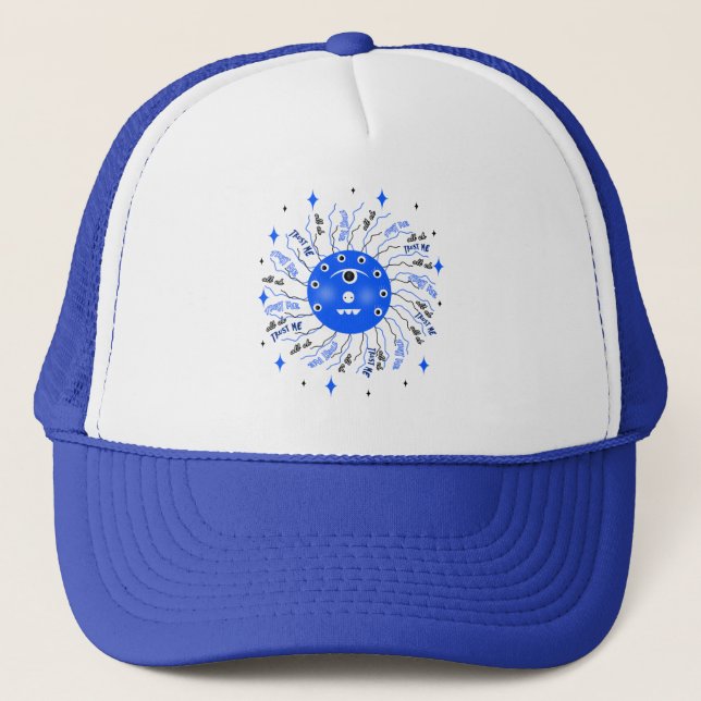 Gorra De Camionero Monstruo azul (Anverso)