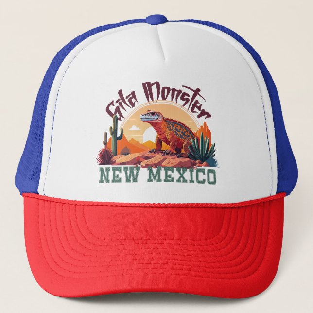 Gorra De Camionero Monstruo De Gila En Nuevo México En Medio Del Desi (Anverso)