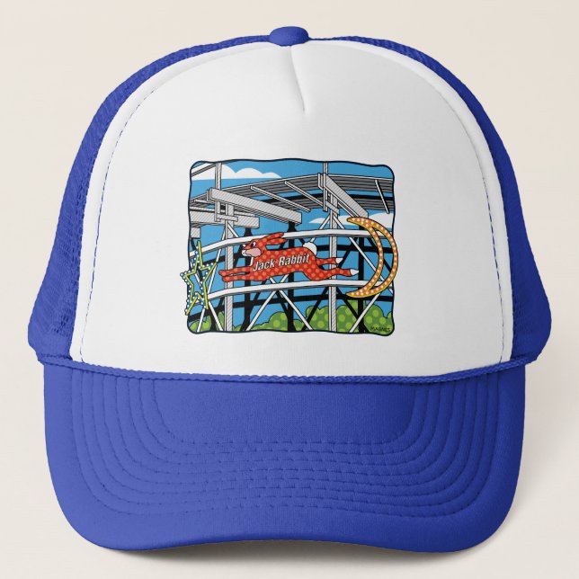 Gorra De Camionero Monstruo de rodillos Jack Rabbit (Anverso)