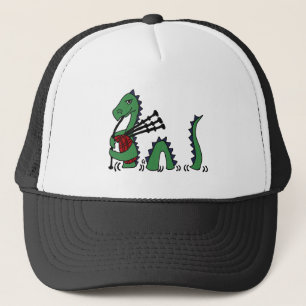 Gorra De Camionero Monstruo divertido de Loch Ness que toca las