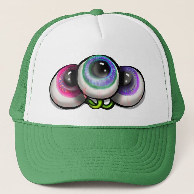 Gorra De Camionero Monstruo Espacial Ojos de Extraterrestre (Anverso)