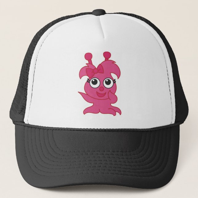 Gorra De Camionero Monstruo femenino rosado (Anverso)