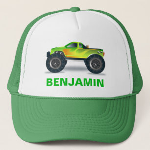 Gorra De Camionero Monstruo Verde Camión Niños