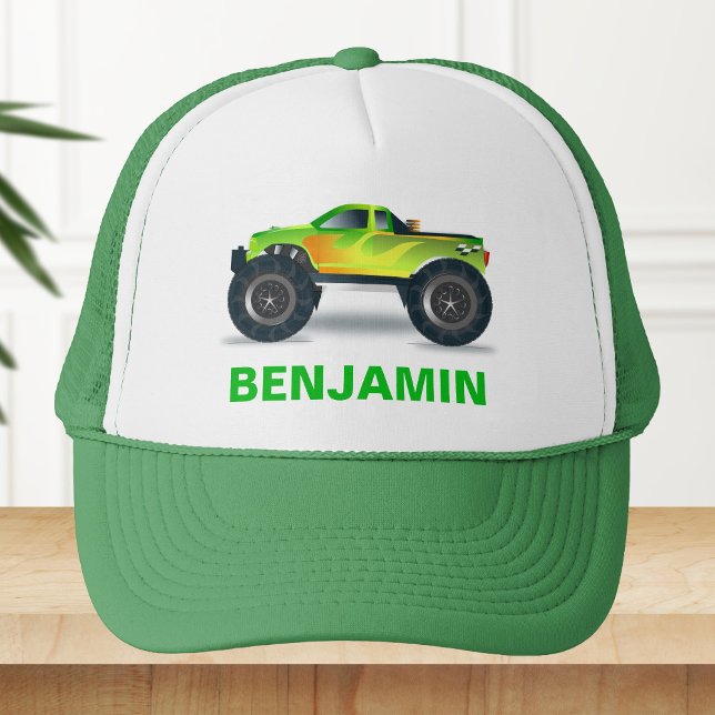 Gorra De Camionero Monstruo Verde Camión Niños (Subido por el creador)