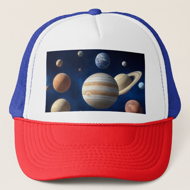 Gorra De Camionero Montaje del sistema solar (Anverso)