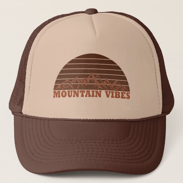 Gorra De Camionero Montaña al aire libre vibes amante del senderismo (Anverso)