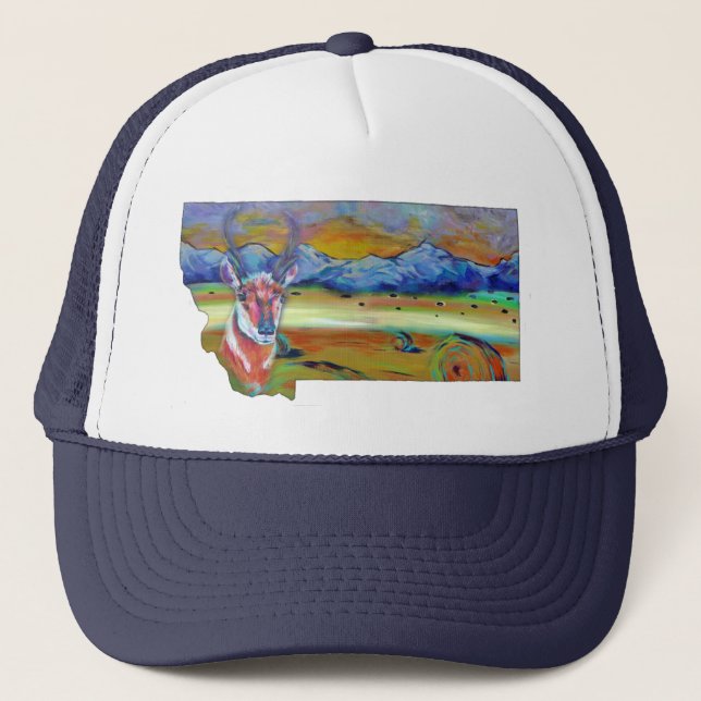 Gorra De Camionero Montana con el cuerno del diente (Anverso)