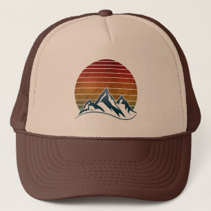 GORRA DE CAMIONERO MONTAÑA VINTAGE ATARDECER