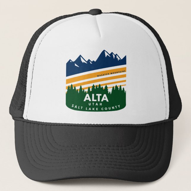 Gorra De Camionero Montañas Alta Utah Wasatch (Anverso)