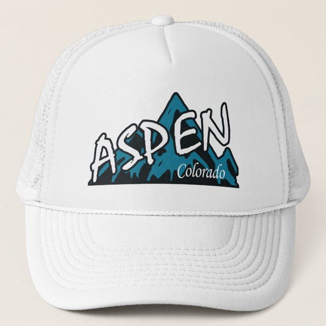 Gorra De Camionero Montañas Aspen Colorado (Anverso)