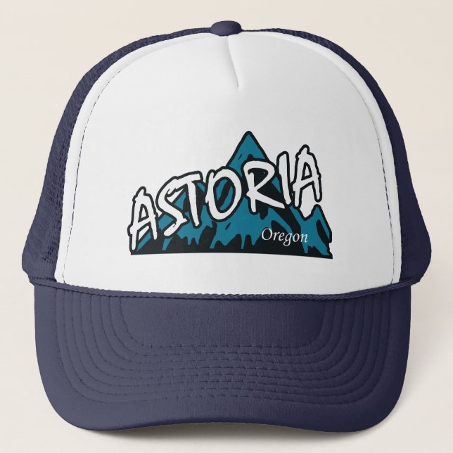 Gorra De Camionero Montañas Astoria Oregon (Anverso)