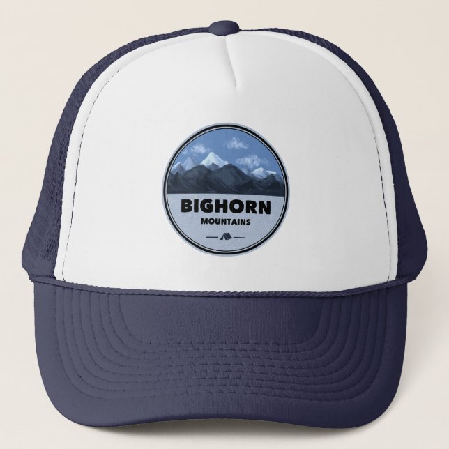 Gorra De Camionero Montañas Bighorn Wyoming Montana Camping (Anverso)