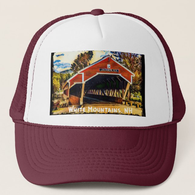 Gorra De Camionero Montañas blancas, New Hampshire (Anverso)