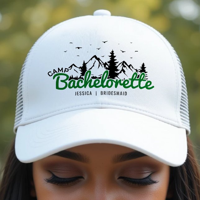Gorra De Camionero Montañas Camp Bachelorette Dama de Honor (Camp Bachelorette Mountains Bridesmaid Trucker Hat
)