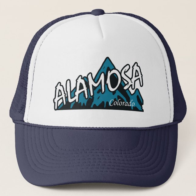 Gorra De Camionero Montañas de Alamosa Colorado (Anverso)