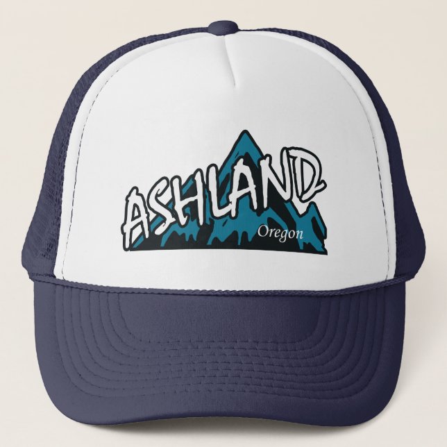 Gorra De Camionero Montañas de Ashland Oregon (Anverso)