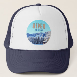 Gorra De Camionero Montañas de la estación de esquí de Aspen Colorado