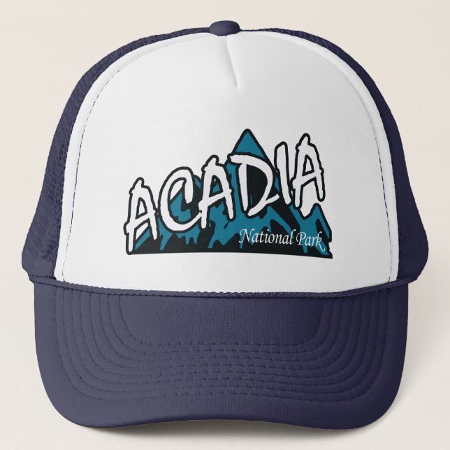 Gorra De Camionero Montañas del Parque Nacional de Acadia (Anverso)