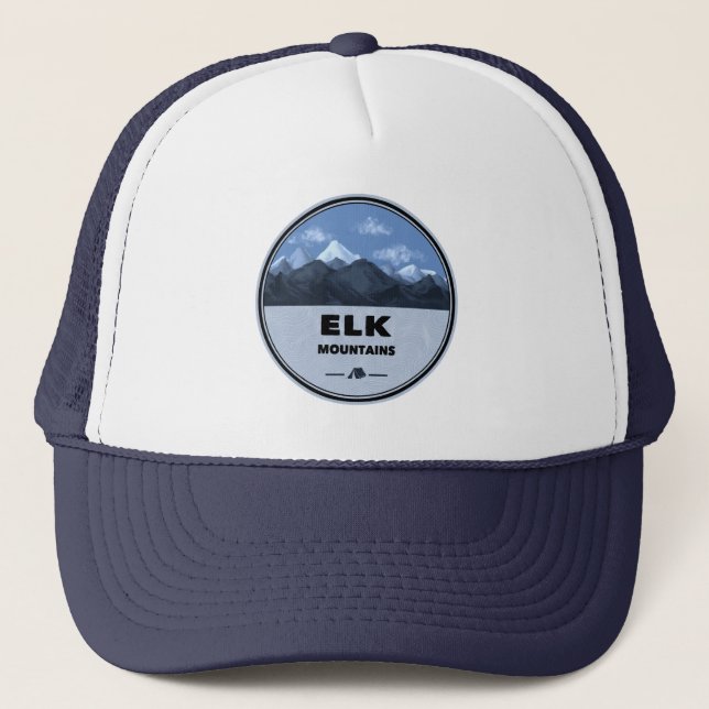 Gorra De Camionero Montañas Elk Camping Colorado (Anverso)