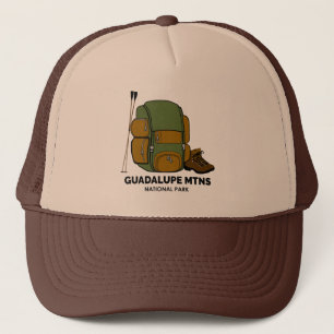 Gorra De Camionero Montañas Guadalupe Mochila del Parque Nacional