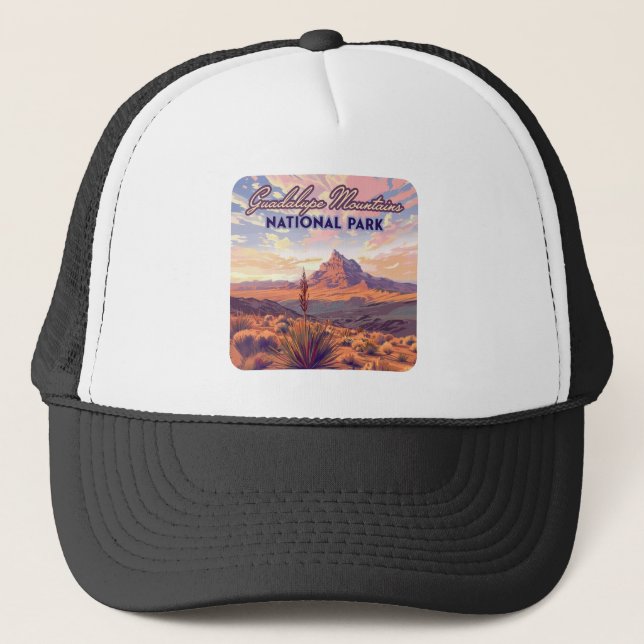 Gorra De Camionero Montañas Guadalupe Parque Nacional El Capitan Texa (Anverso)
