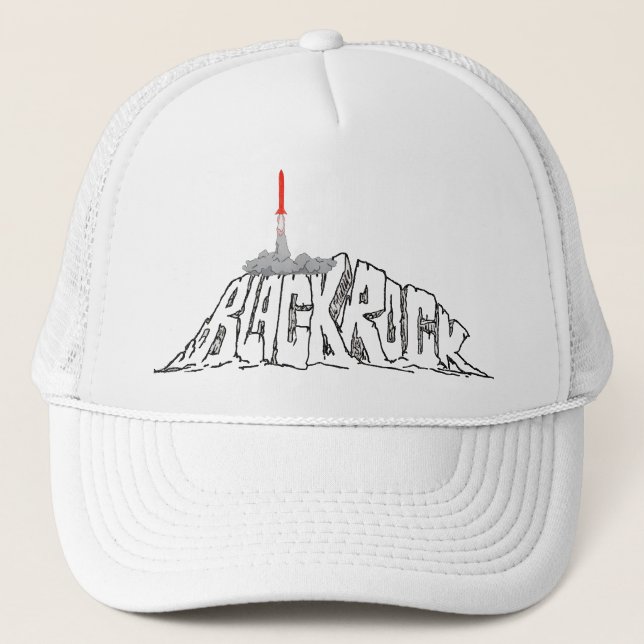 Gorra De Camionero Montañas negras de la roca (Anverso)