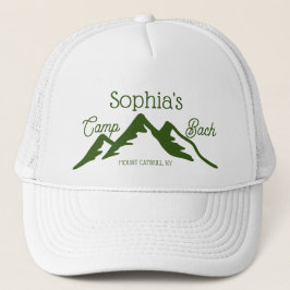 Gorra De Camionero Montañas Retro Personalizadas Camp Bach Green