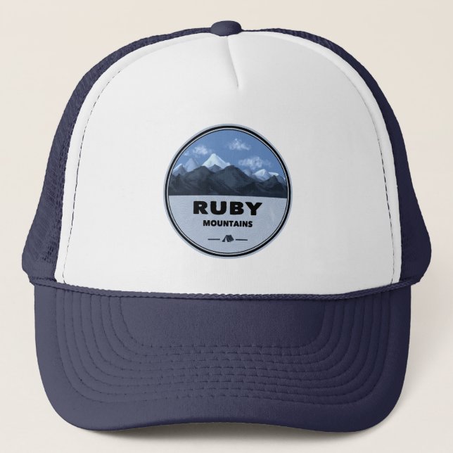 Gorra De Camionero Montañas Ruby Nevada Camping (Anverso)