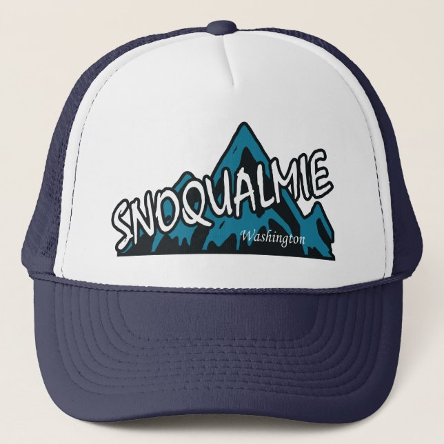 Gorra De Camionero Montañas Snoqualmie Washington (Anverso)