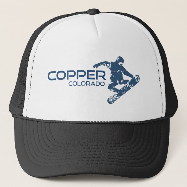 Gorra De Camionero Montañista de Copper Mountain Colorado en snowboar (Anverso)