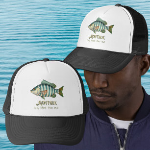 Gorra De Camionero Montauk Long Island Nueva York náutico pescado